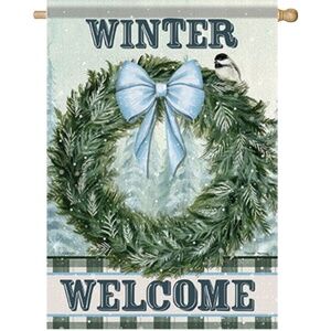 NWT Winter Magic DuraSoft Large House Flag